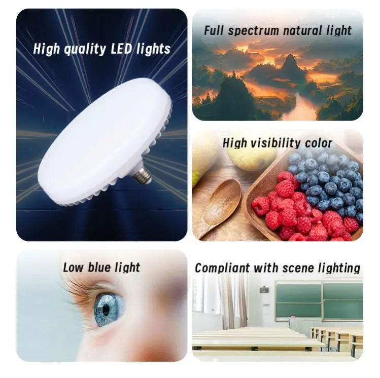 High Quality Energy Saving 15W/20W/30W/40W/50W Led ufo Bulb Light White Light Bulb E27 Bulb