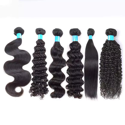 Blue Rubber Band Raw Vietnamese Cuticle Aligned Hair , Wholesale Best Quality