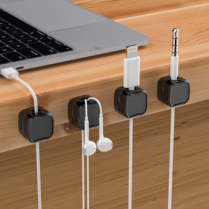 Magnetic Cord Organizer, Easy Secure Adhesive Cable Management