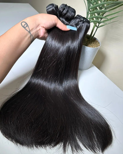 Blue Rubber Band Raw Vietnamese Cuticle Aligned Hair , Wholesale Best Quality