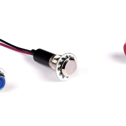 8mm Indicator Lights Panel Metal LED Light 12V 24V 110V 220V White Power Indicators Signal Lamp