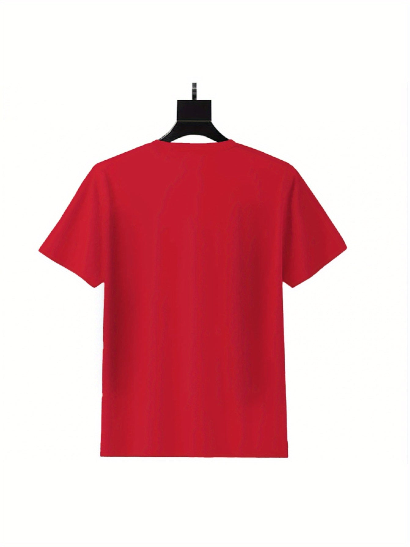 180G Pure Cotton Single-Sided Printed Round Neck Short Sleeve T-Shirt, Eagle Wings Pattern Pure Cotton Men's T-Shirt Comfortable Version