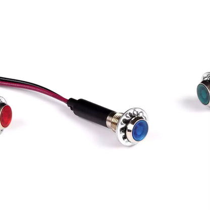8mm Indicator Lights Panel Metal LED Light 12V 24V 110V 220V White Power Indicators Signal Lamp