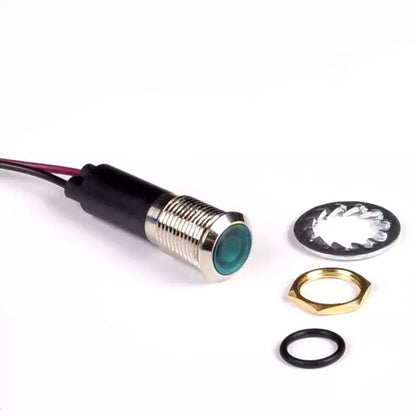 8mm Indicator Lights Panel Metal LED Light 12V 24V 110V 220V White Power Indicators Signal Lamp